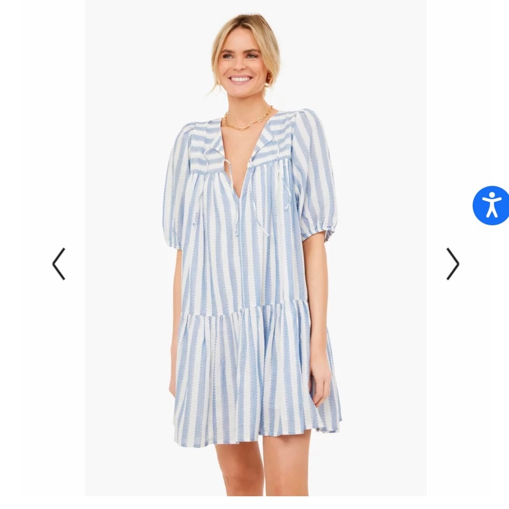 NWT Tuckernuck Scallop Striped Isla Dress XS/S